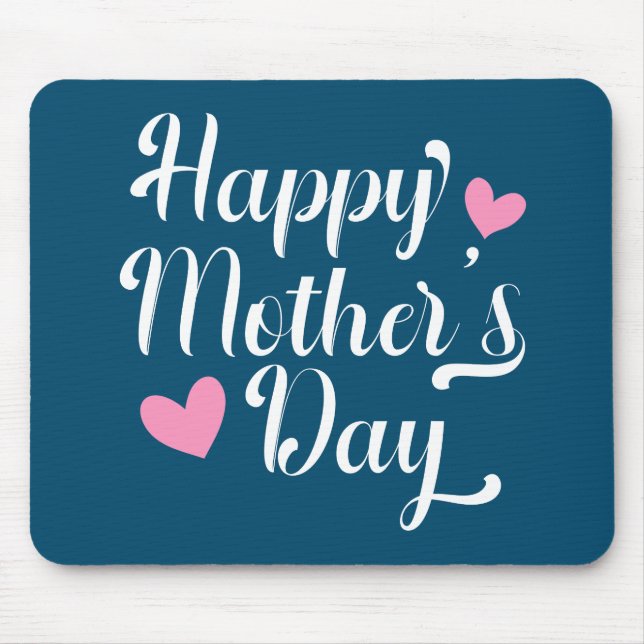 Simple Happy Mother's Day Calligraphy | Mouse Pad (Front)