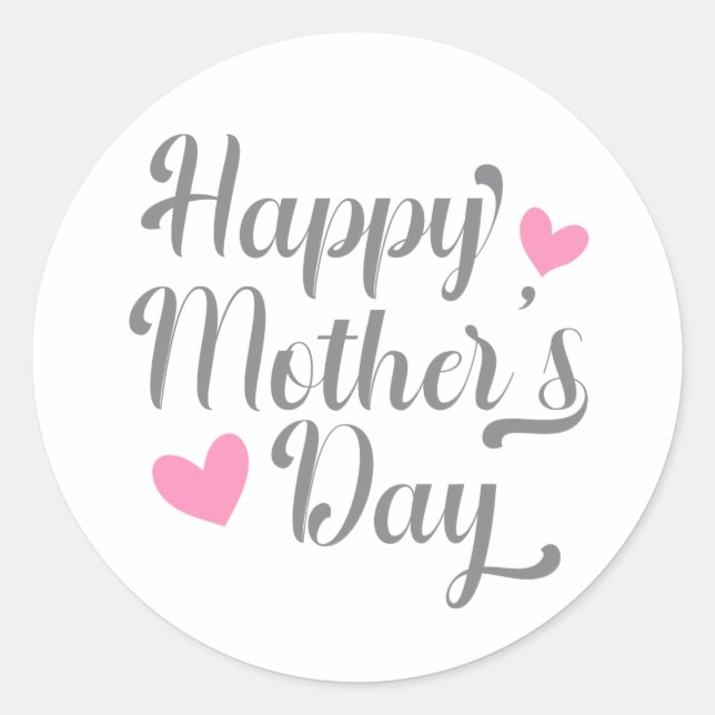 Simple Happy Mother's Day Calligraphy | Sticker (Front)