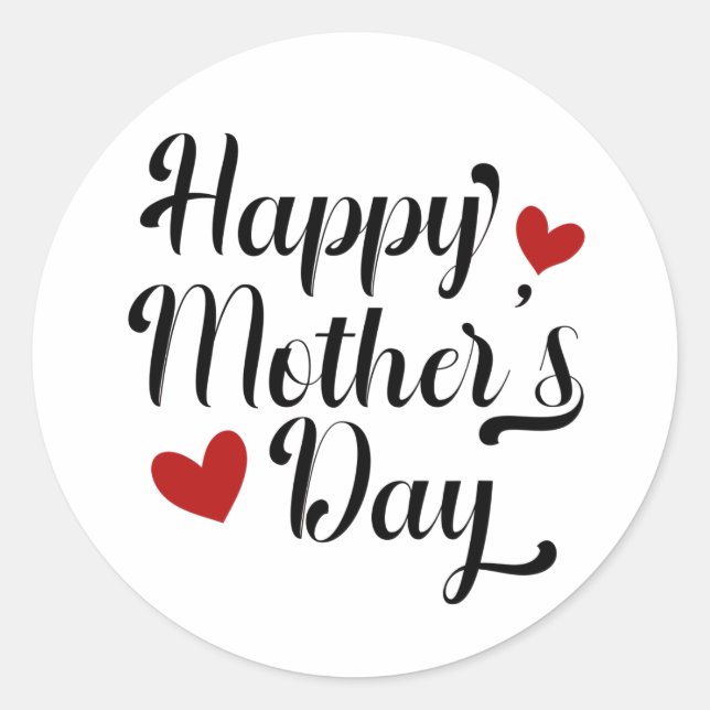 Simple Happy Mother's Day Calligraphy | Sticker (Front)