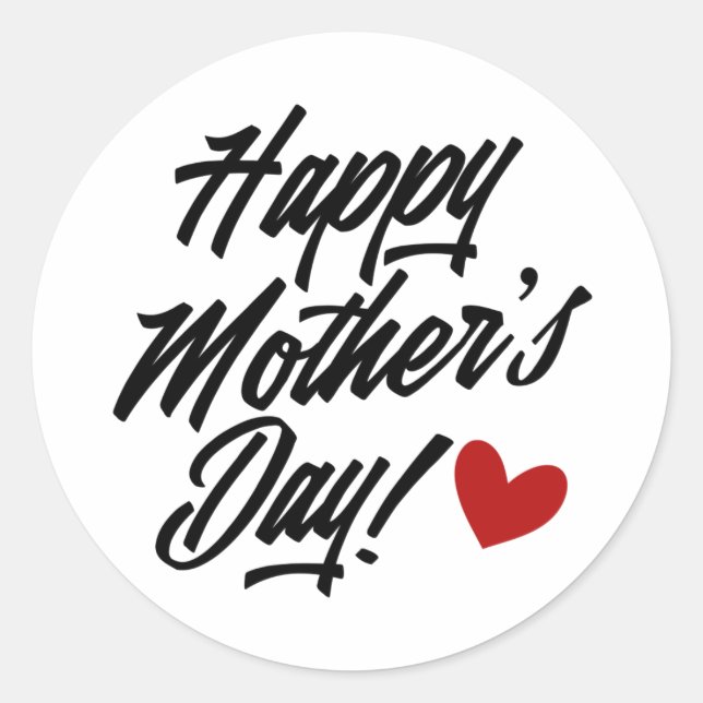Simple Happy Mother's Day Calligraphy | Sticker (Front)