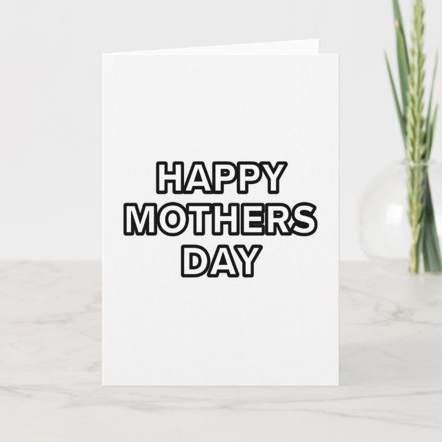 Simple Happy Mothers Day Card (Front)