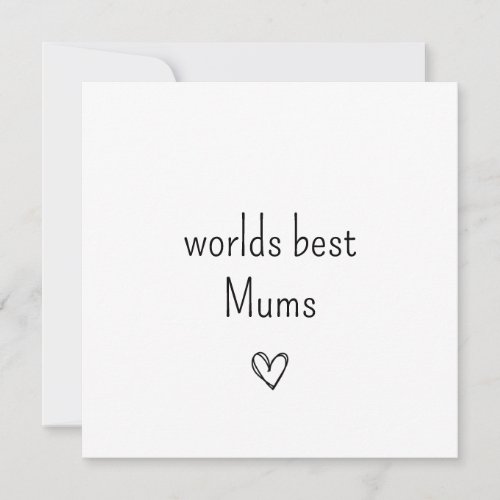 Simple Happy Mothers day card