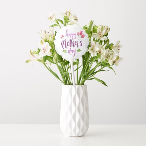 Simple Happy Mothers Day Floral  Balloon