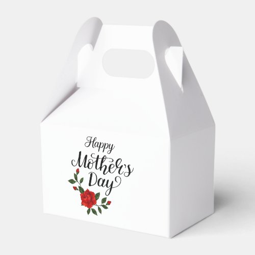 Simple Happy Mother's Day Floral Calligraphy |  Favor Boxes