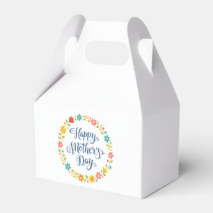 Simple Happy Mother's Day Floral Calligraphy    Favor Boxes