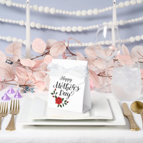 Simple Happy Mother's Day Floral Calligraphy |  Favor Boxes