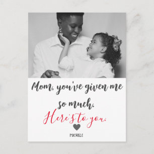 simple Happy Mother's day, Great Quote photo   Holiday Postcard