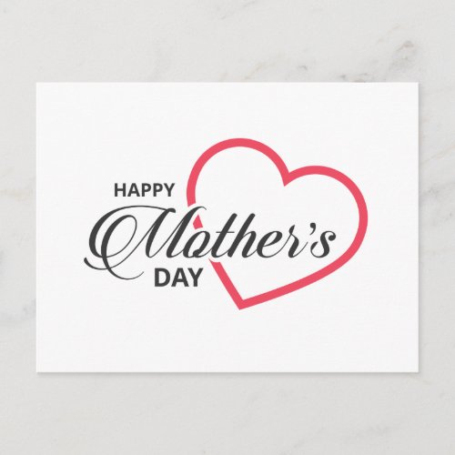 Simple Happy Mothers Day  Postcard