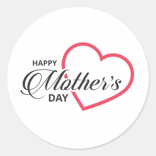 Simple Happy Mother's Day | Sticker (Front)