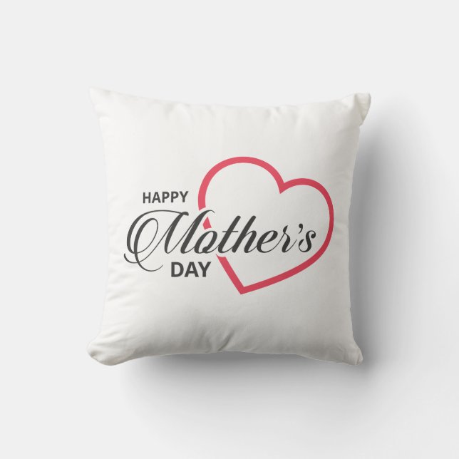 Simple Happy Mother's Day | Throw Pillow (Front)