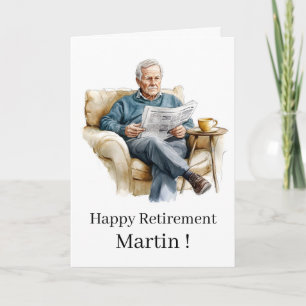 Simple Happy Retirement Congratulations Modern Card