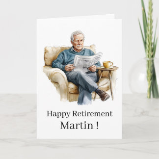 Simple Happy Retirement Congratulations Modern Card