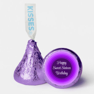 Simple Happy Sweet 16 Birthday Purple Rainbow Hershey®'s Kisses®