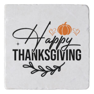 Simple Happy Thanksgiving Pumpkin Trivet