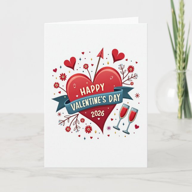 Simple Happy Valentines Day 2026 Card (Front)