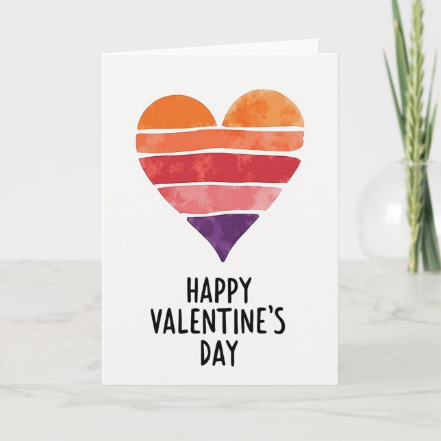 Simple Happy Valentines Day Card (Front)