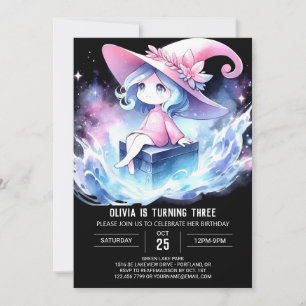 Simple Happy Wizard Birthday Invitation