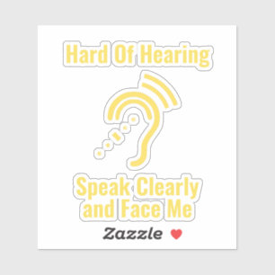 Simple Hard Of Hearing Sticker
