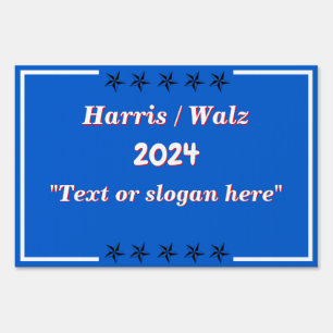 Simple Harris Walz 2024 Sm Presidential Campaign Sign