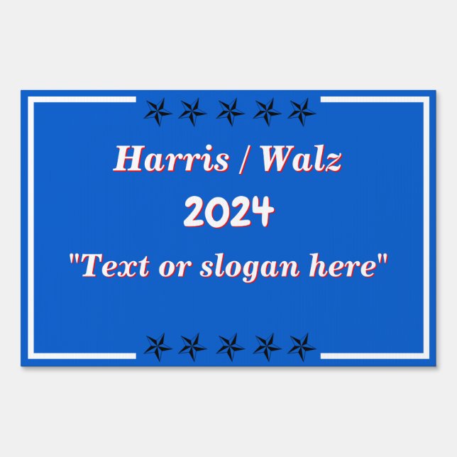 Simple Harris Walz 2024 Sm Presidential Campaign Sign (Front)