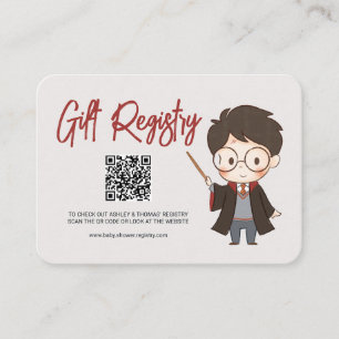 Simple Harry Potter Baby Shower Enclosure Card