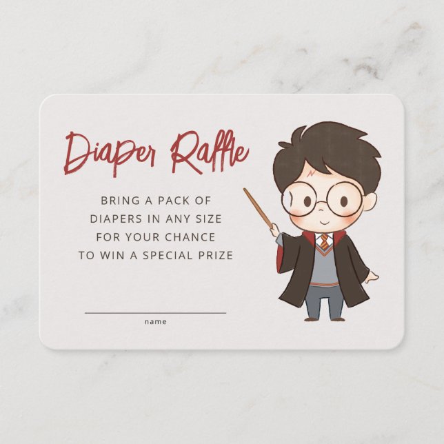 Simple Harry Potter Baby Shower Enclosure Card (Front)
