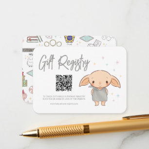 Simple Harry Potter Baby Shower Enclosure Card