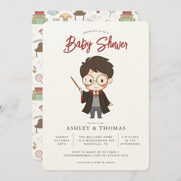Simple Harry Potter Baby Shower Invitation | Zazzle