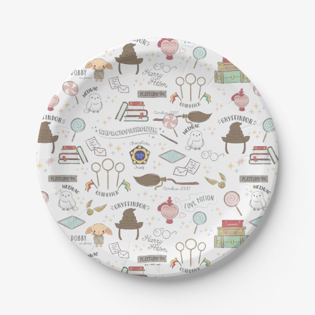 Simple Harry Potter Baby Shower Paper Plates (Front)