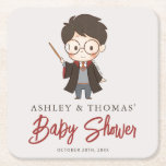 Simple Harry Potter Baby Shower Square Paper Coaster
