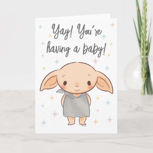 Simple Harry Potter _ Dobby Baby Shower Card