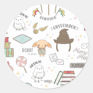 Simple Harry Potter - Dobby Baby Shower Classic Round Sticker
