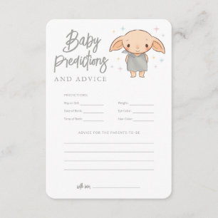 Simple Harry Potter - Dobby Baby Shower Enclosure Card