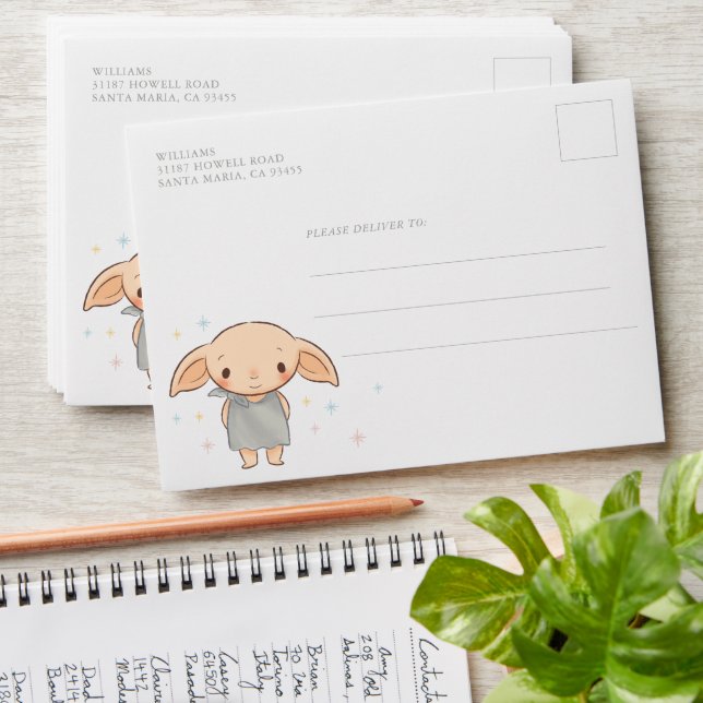 Simple Harry Potter - Dobby Baby Shower Envelope (Stacked)