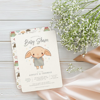 Simple Harry Potter - Dobby Baby Shower Invitation
