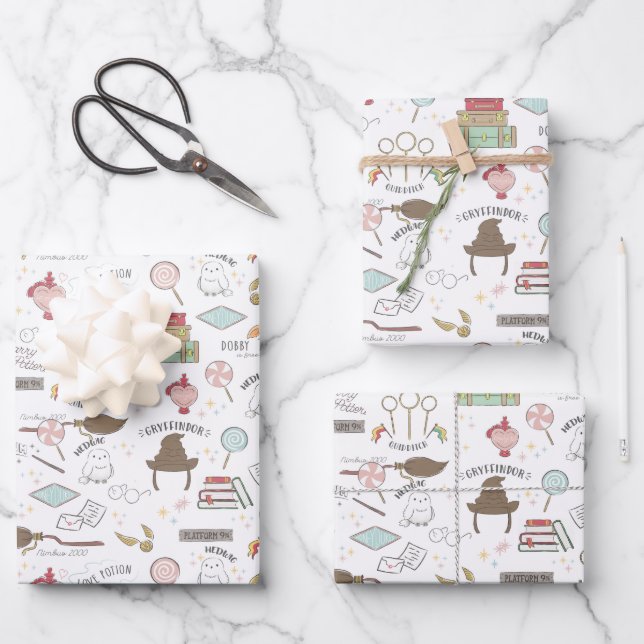 Simple Harry Potter - Dobby Baby Shower Wrapping Paper Sheets (Front)