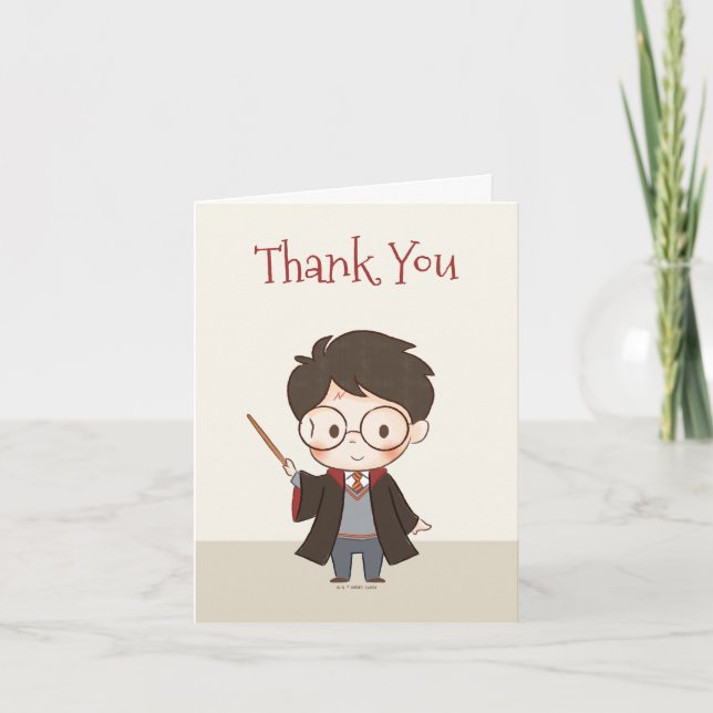 Simple Harry Potter Letterpress Thank You Card (Front)