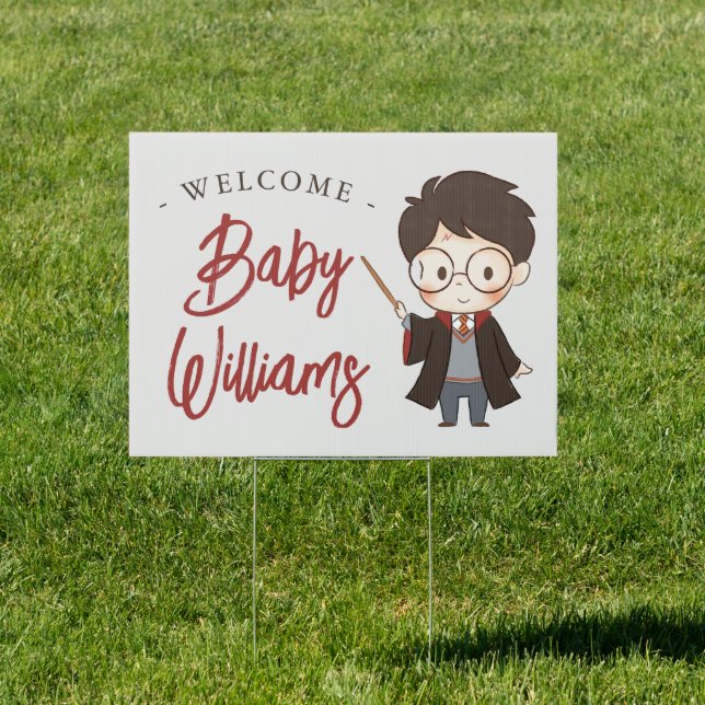 Simple Harry Potter Welcome Home Baby Sign (Insitu)