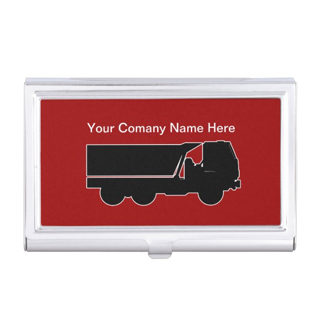 Simple Hauling Dumpster Business Card Case (Front)
