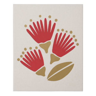 Simple Hawaiian lehua flower 1 Faux Canvas Print