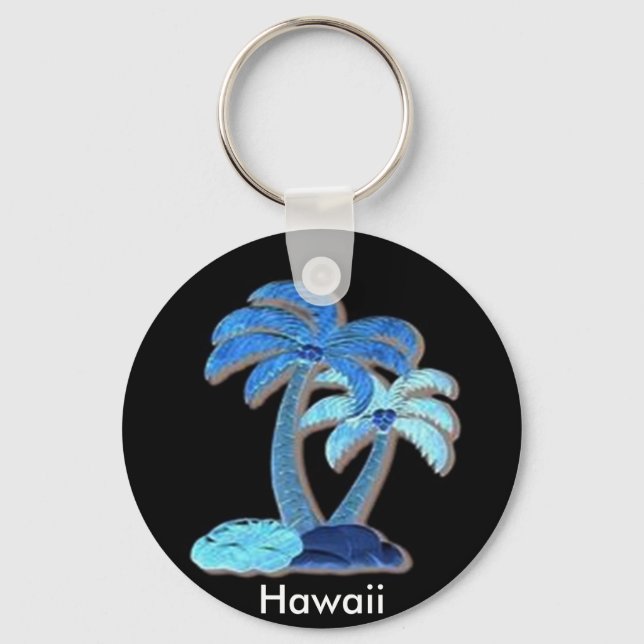 simple Hawaiian prints Keychain (Front)