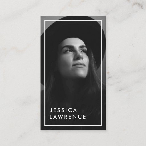 Customizable Simple headshot photo actors models photography business card