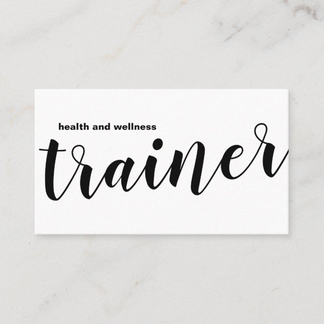 Simple Health and Wellness Coach Business Cards (Front)