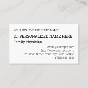 Simple, Healthcare Professional Business Card