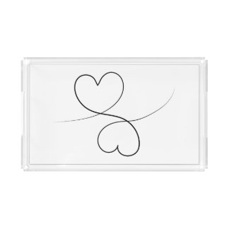 Simple Heart  Acrylic Tray