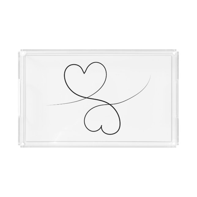 Simple Heart  Acrylic Tray (Front)