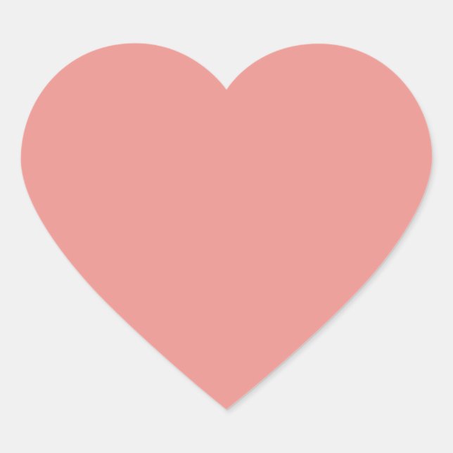 Simple Heart Blush Pink Modern Contemporary Heart Sticker (Front)