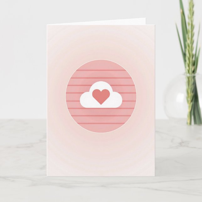 Simple Heart Cloud Love Card (Front)