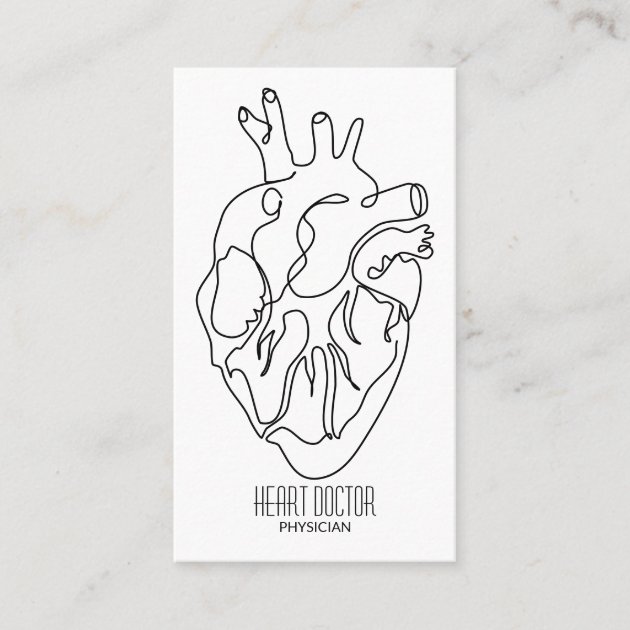 simple Heart doctor Business Card