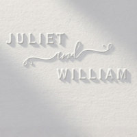 Simple heart Elegant Minimalist Wedding Monogram